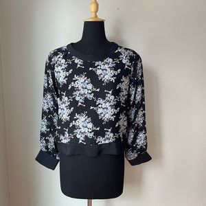 Pencey Floral Cropped Blouse